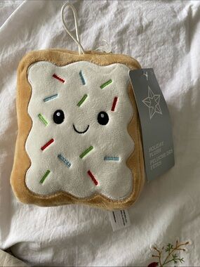 DanDee Smiling Sprinkle Pop-Tart Holiday Plush - White & Tan NWT
